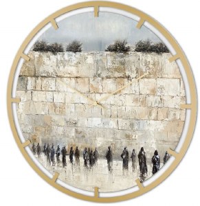 Picture of Lucite Wall Clock Blue Purity Kosel Design Gold 20"